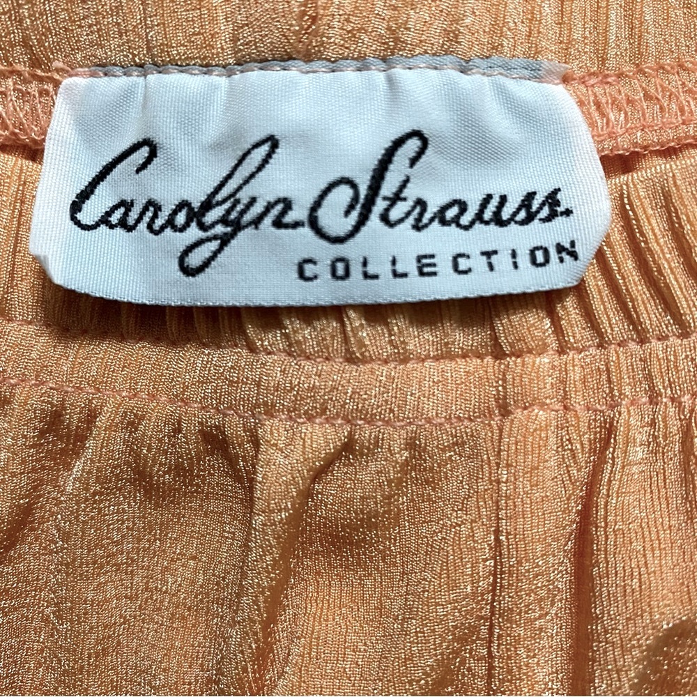 HSN Carolyn Strauss Orange Loose Pants M - Picture 2 of 3